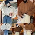 Shirts For Men Apricot Handsome Lapel Men Blouse Vacation Hollow Out Sexy Fashion Men Clothing Male Mesh Long-sleeved Shirts