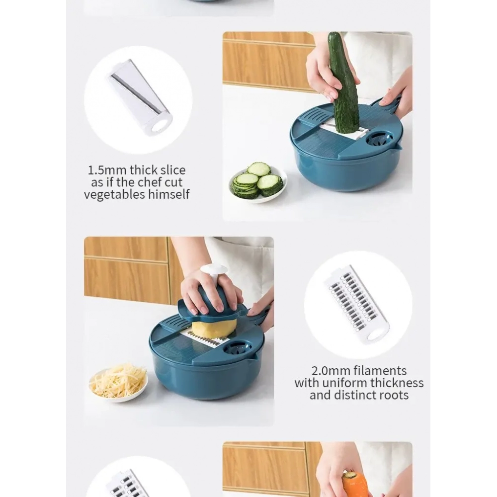 1Pc Green/Blue/Pink Kitchen Multifunctional Salad Utensils Vegetable Chopper Carrot Potato Manual Shredder Cook Vegetable Tools