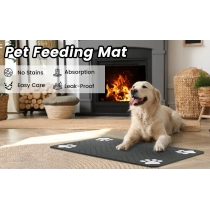 Pet Feeding Mat-Absorbent Pet Placemat for Food and Water Bowl, with Waterproof Rubber Backing, Quick Dry Water Mat for Dog Cat