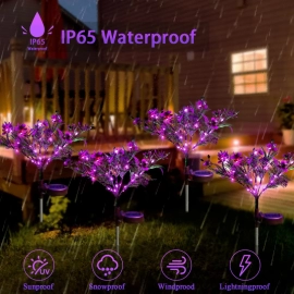 1pc Solar Garden Light Phalaenopsis Flower Light L..